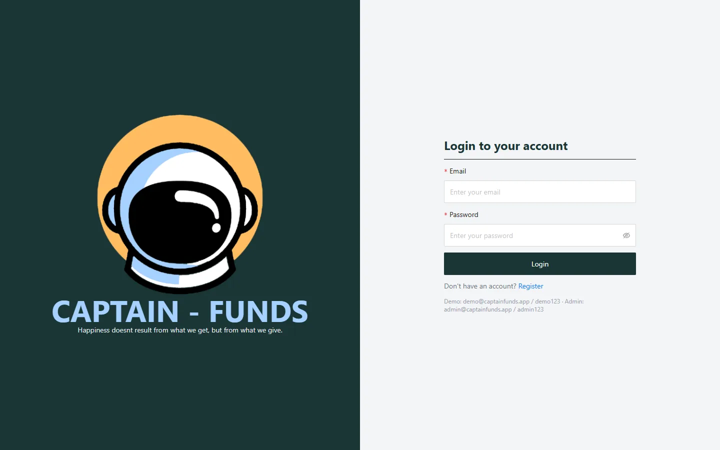 Captain Funds, screen 3