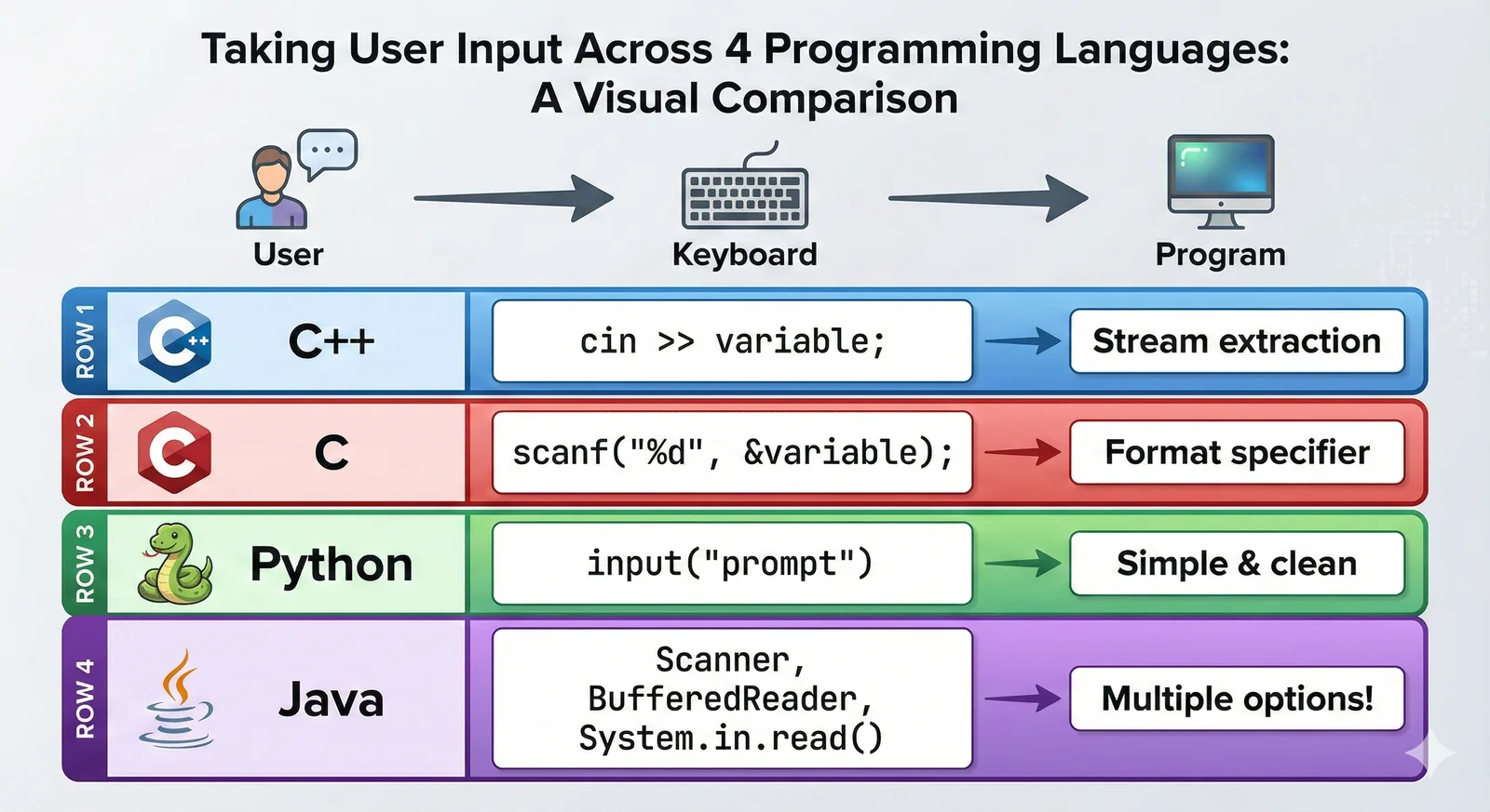 Input Comparison Across Languages